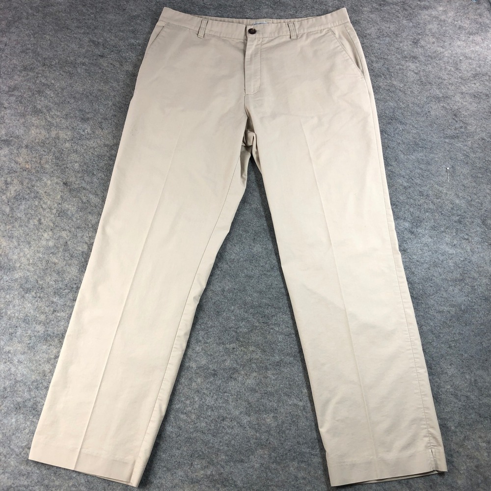 Adidas Men's 36x32 Beige Golf Chino Pants Straight Leg Athletic Office